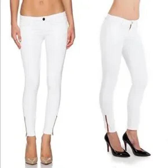 Etienne Marcel Denim - NWT Etienne Marcel White Jeans with Red Zipper Size 26